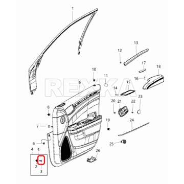 Rexka 25pcs Door Panel Retainer Clips for Chrysler Jeep Dodge