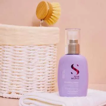 Alfaparf Milano Semi di Lino Smooth Smoothing Cream for Frizzy and Rebel Hair - Controls Frizz - Protects from Heat and Humidity - Straightens and Hydrates Unruly Hair, 4.23 fl. oz.