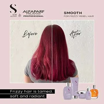 Alfaparf Milano Semi di Lino Smooth Smoothing Cream for Frizzy and Rebel Hair - Controls Frizz - Protects from Heat and Humidity - Straightens and Hydrates Unruly Hair, 4.23 fl. oz.