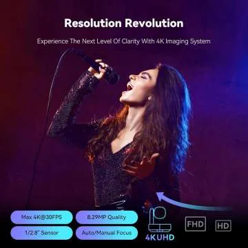 Tenveo 4K PTZ Camera - 12X Zoom & Wide Angle