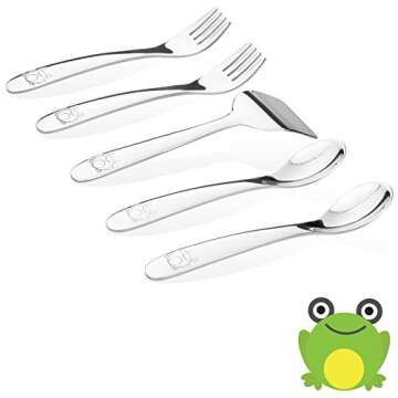 Baby Stainless Steel Utensil Set for Easy Self-Feeding