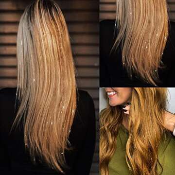 Gold Silver Hair Tinsel Kit for Sparkling Hair Enhancements