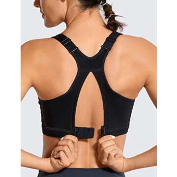 SYROKAN High Neck Plus Size Sports Bra: Comfortable Support for Active Women