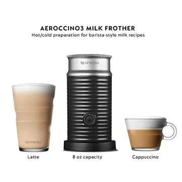 Nespresso Limited-Edition Vertuo Pop+ Deluxe Coffee and Espresso Maker by Breville with Milk Frother, Matte Black Gold