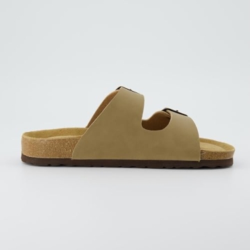 CUSHIONAIRE Women's Lane Cork Footbed Sandal with Comfort