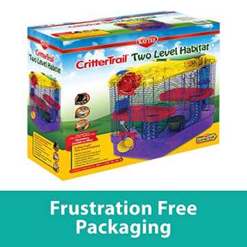 Kaytee CritterTrail Two Level Habitat for Pet Dwarf Hamsters, Gerbils or Mice, Blue