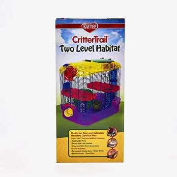 Kaytee CritterTrail Two Level Habitat for Pet Dwarf Hamsters, Gerbils or Mice, Blue