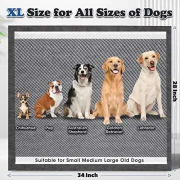 Gimars Odor-Control XXL Charcoal Dog Pee Pads - Leak Proof