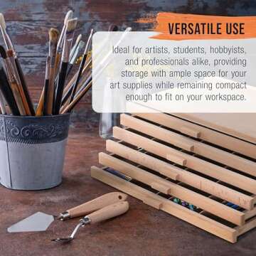 U.S. Art Supply 6-Drawer Artist Storage Box with Compartments