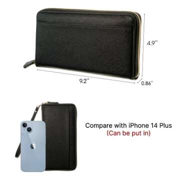 Travel Document Organizer - RFID Passport Wallet Case Family Holder Id Wristlet