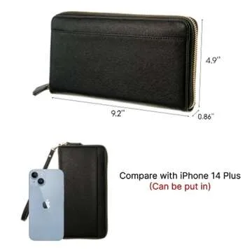 Travel Document Organizer - RFID Passport Wallet Case Family Holder Id Wristlet