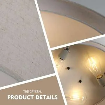 Modern Farmhouse 18'' Flush Mount Ceiling Light Fixture