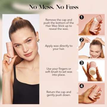 Kitsch Hair Wax Stick & Wet/Dry Brush Bundle for All