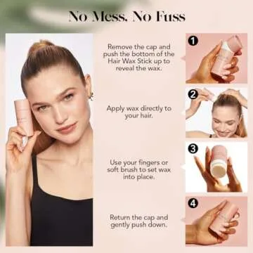 Kitsch Hair Wax Stick & Wet/Dry Brush Bundle for All