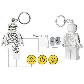 LEGO Mummy Keychain Light - Perfect for Halloween Fun