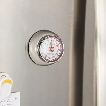 Zassenhaus Cream Retro Magnetic Kitchen Timer 2.7-Inch