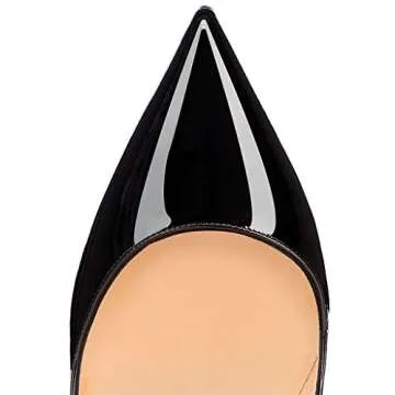 FSJ Women Classic Pointed Toe High Heels in Black