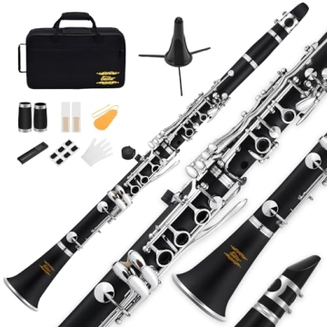 Eastar B Flat Clarinet for Beginners - ECL-300 with 2 Barrels & Accessories