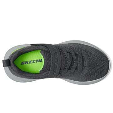 Skechers Kids Kids Bounder-BARONIK Sneaker, Charcoal, 5 US Unisex Toddler