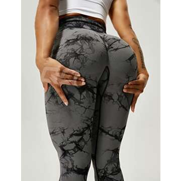QOQ Tie Dye High Waisted Workout Leggings for Women