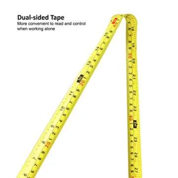 MulWark 26ft Measuring Tape Measure by Imperial Inch Metric Scale with Both-Side Metal Blade,Magneti...