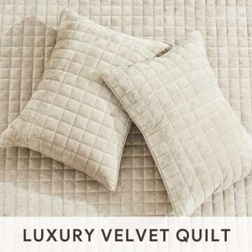 RECYCO Luxe Velvet Quilt Set For Chic Home Decor