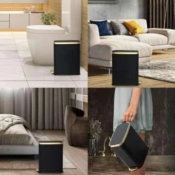 CEROELDA Slim Bathroom Trash Can with Soft Close Lid