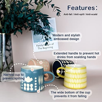 YouPeng Large Coffee Mug - Stylish Ceramic Design