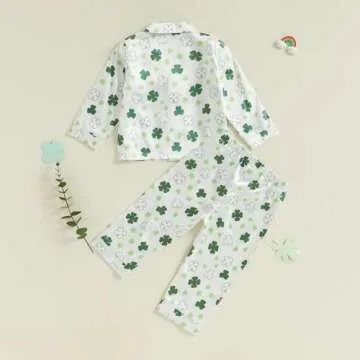 Nokpsedcb St Patricks Day Pajamas for Toddlers