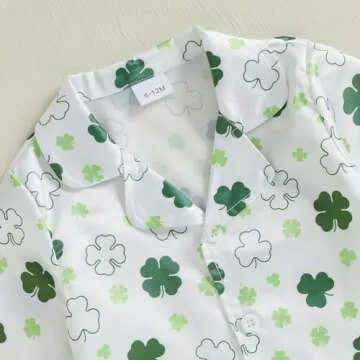 Nokpsedcb St Patricks Day Pajamas for Toddlers