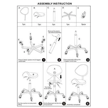 FRNIAMC Adjustable Saddle Stool with Back Support with Wheels Swivel Rolling Ergonomic Office Chair for Home Office Dentict Clinic Beauty Salon Lab Studio(White)