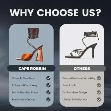 Cape Robbin Swag Women's Lace-up Heels for Women Sexy - Women Heels with Square Open Toe - Tie Up Clear Heels Heeled Sandals - Strappy Prom Shoes for Women -Brown Size 7