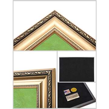 DECORARTS - Pink Roses in a Vase - Vincent Van Gogh. Giclee Print on Canvas with matching Golden-relief Framed Wall Art. Picture Size: 24x20 in, Framed Size: 30x26 in