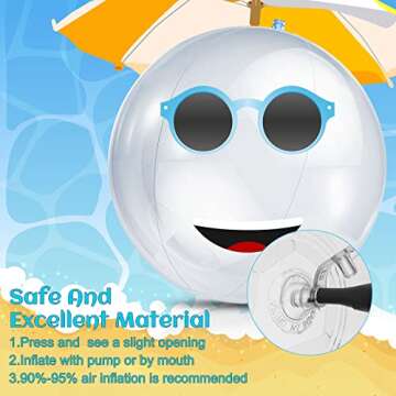 Inflatable Clear Beach Balls - Perfect for Summer Fun!