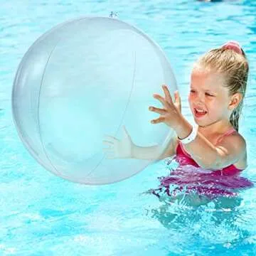 Inflatable Clear Beach Balls - Perfect for Summer Fun!
