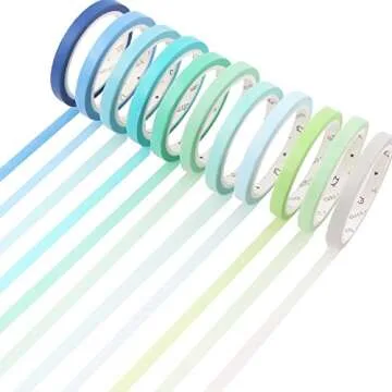 Washi Tape Set 23 Rolls Masking Decorative Tapes Fit DIY Scrapbooking Crafts Wrapping Thin