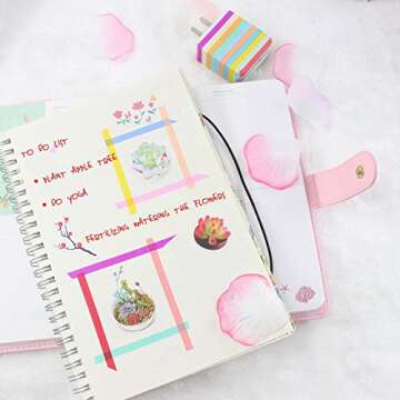 Washi Tape Set 23 Rolls Masking Decorative Tapes Fit DIY Scrapbooking Crafts Wrapping Thin