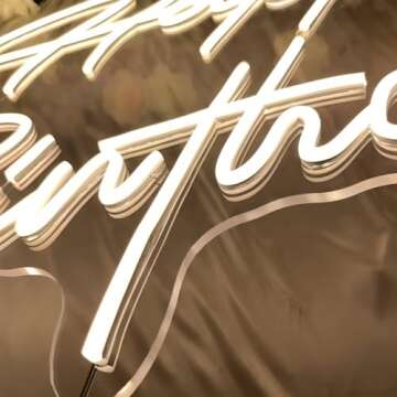 LED Neon Sign Night Light for Birthday & Holiday Decor