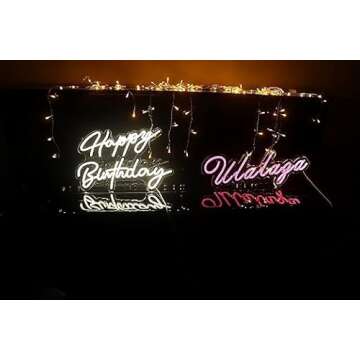 LED Neon Sign Night Light for Birthday & Holiday Decor