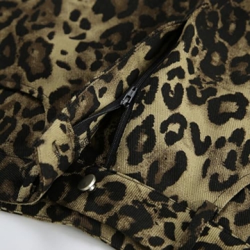 Trendy QJK Leopard Print Denim Shorts for Bold Summer Style