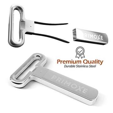 Primoxe Ah So Two Prong Wine Cork Remover with Bottle Opener - Professional Stainless Steel Puller -...
