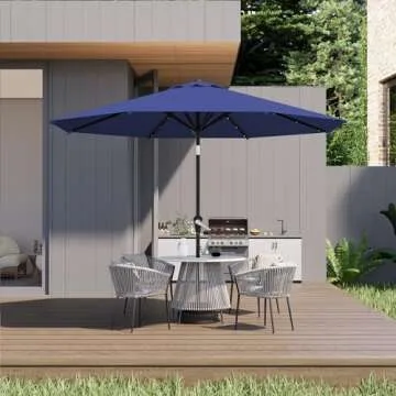 AreShark 9FT Solar Umbrella with Bright LED Lights