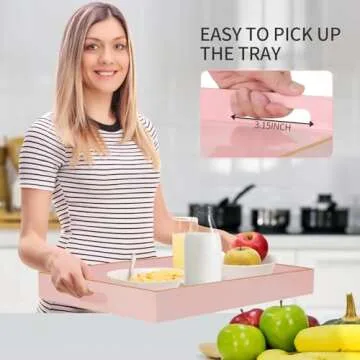 YXZHUOYU Stylish Pink Acrylic Serving Tray for Every Occasion