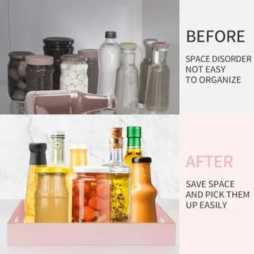 YXZHUOYU Stylish Pink Acrylic Serving Tray for Every Occasion