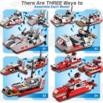 Sitodier STEM Building Set Toy | 811pcs Construction 25 in 1 Cruiser Ocean Ship Building Toy for 6 Years Up Boys | 25 Models Engineering Building Bricks Kit for Kids Ages 6 7 8 9 10 11 12 Years Old