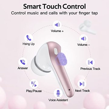 TAGRY True Wireless Earbuds with 60H Playback