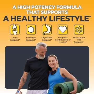 Organic Turmeric Ginger Supplements for Joint Support and Heart Health -1450 mg per Serving Tumeric and Ginger Pills with 150 of Turmeric Standardized to 95% Curcuminoids, 15mg Black Pepper Extract