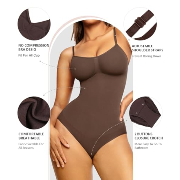FeelinGirl Body Shaper Bodysuit Tummy Control & Seamless