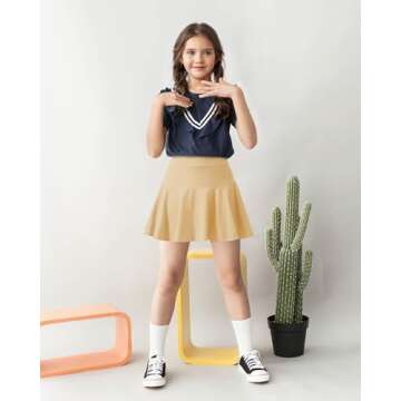 Buy BOOPH Girls 2 Pack Athletic Skorts for Play & Sports