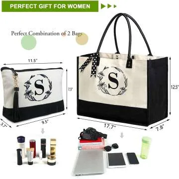 Personalized Canvas Tote Bags - Birthday Gifts for Women